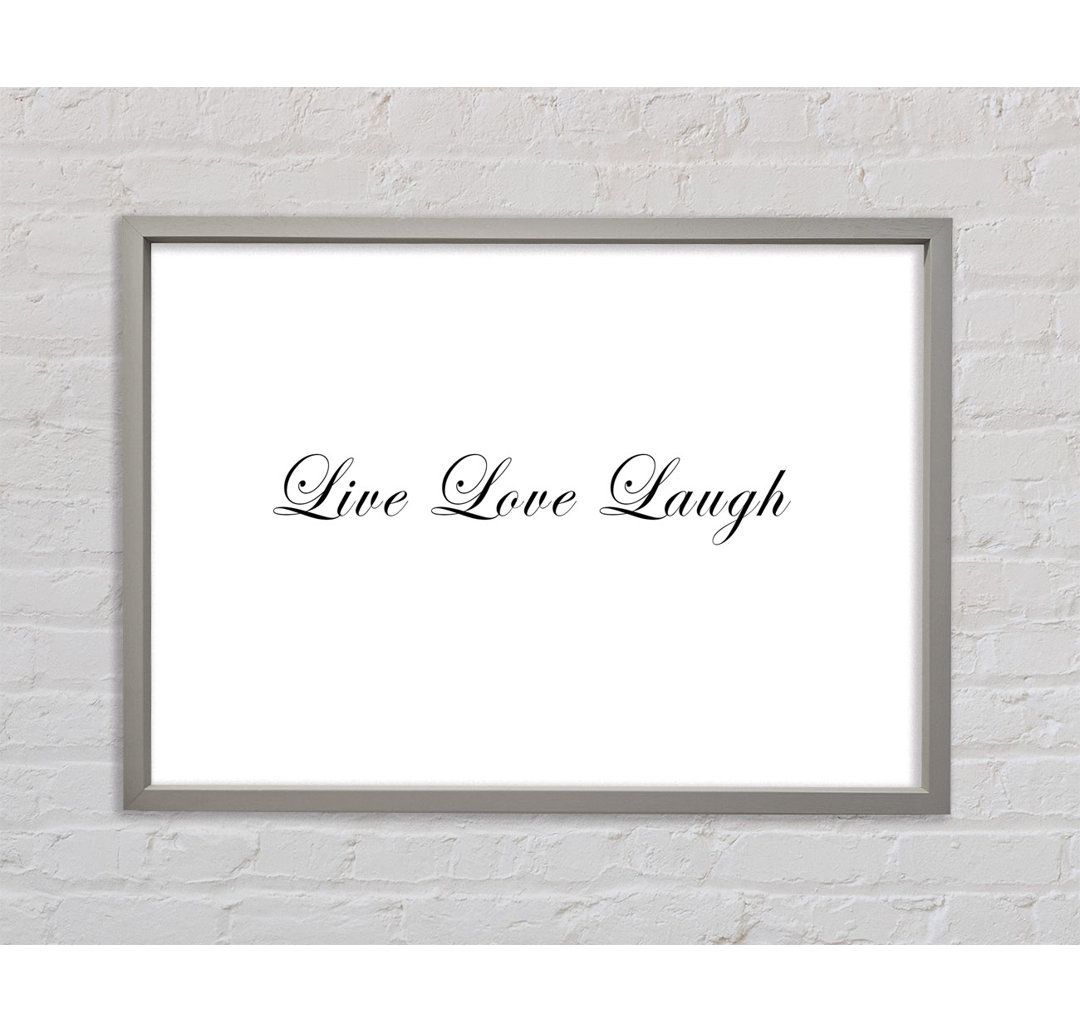 Love Quote Live Love Laugh Green - Einzelbildrahmen Kunstdrucke auf Leinwand