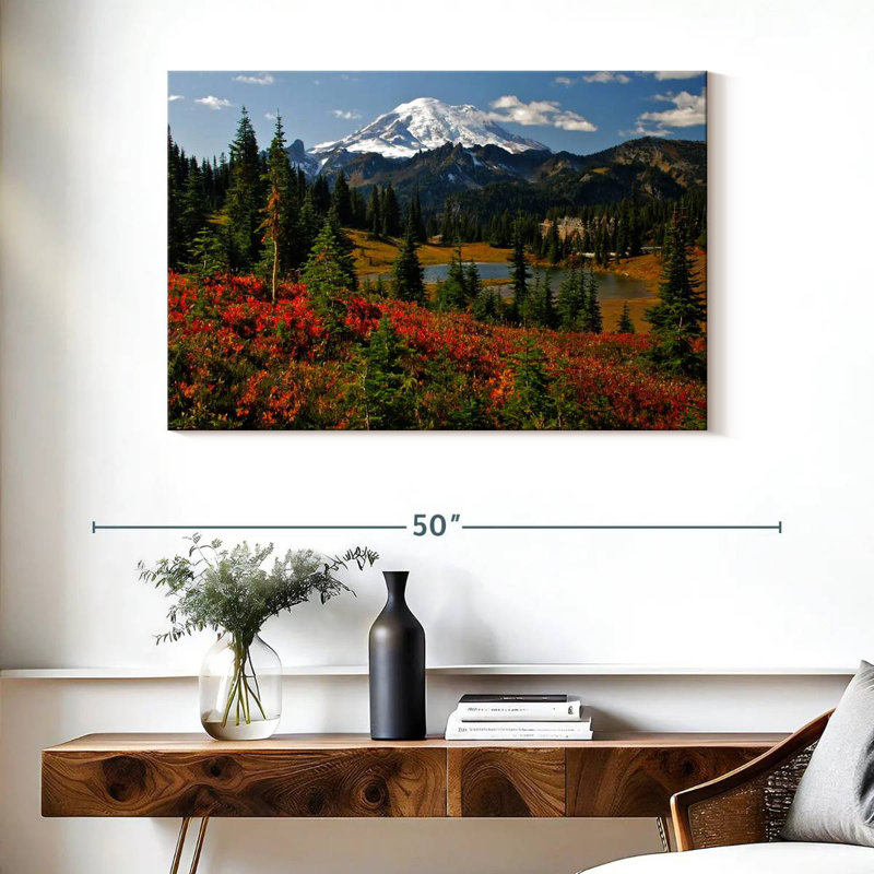 Alvord Mt. Rainier, teintes d'automne, H 26 po x l 39 po