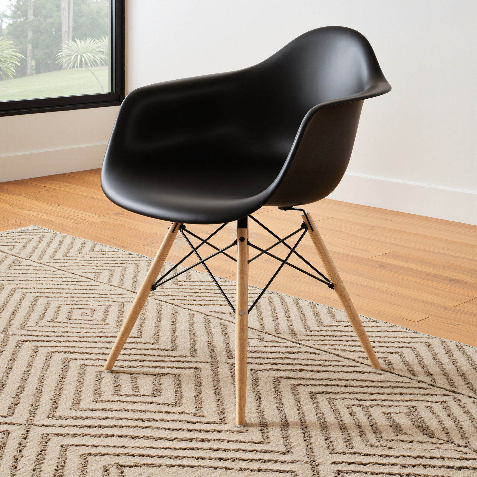 Jordan Dining Armchair, Black/Natural