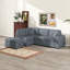 Canapé-lit convertible avec repose-pieds avec rangement, canapé modulaire en L avec bras de rangement et charge USB, canapé-lit escamotable-1336466660