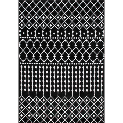 Cantin Moroccan Performance Black/White Rug