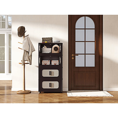 Armoire de rangement pliante avec roulettes