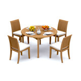 Lagos Outdoor 5 - Piece Teak Dining Set