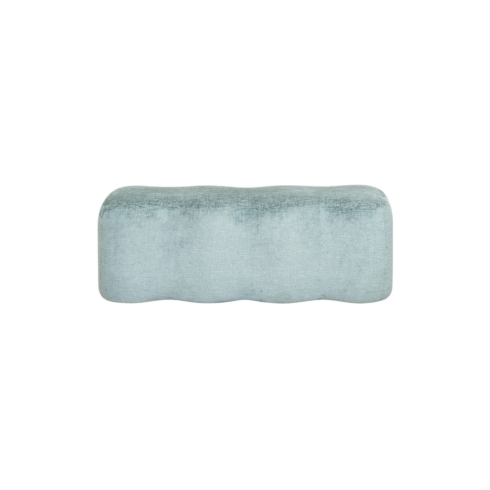 Sellma Chenille Bench, Blue Chenille