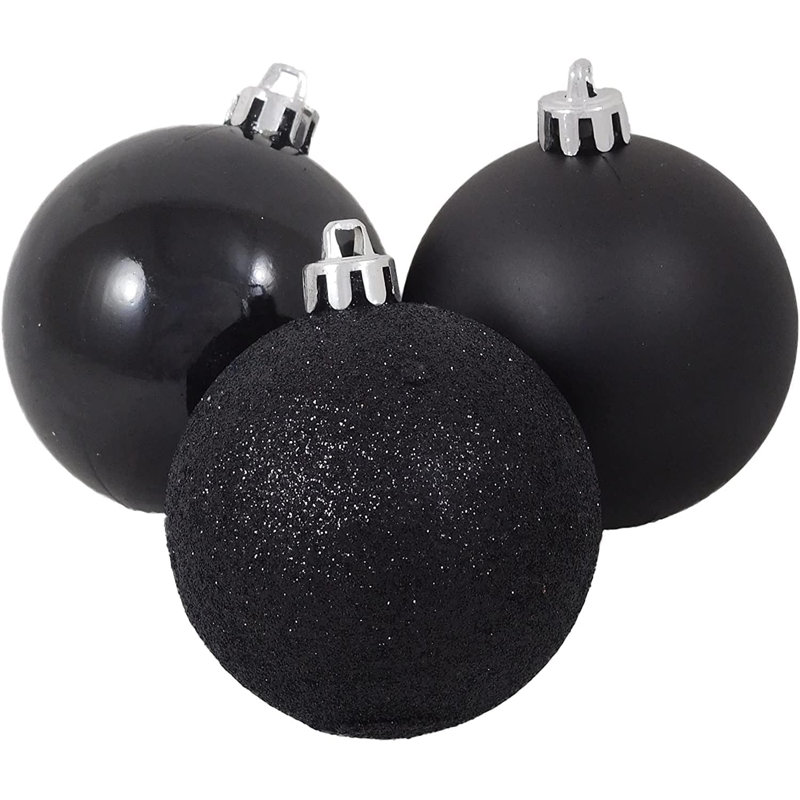 Polyvinyl Chloride (PVC) Bauble, Black, 5cm H x 5cm W x 5cm D