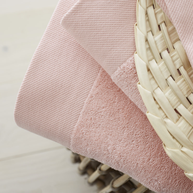 Bambo Cotton Blend Towels, Blush Pink
