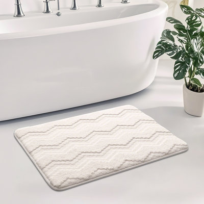 Memory Foam Absorbent Bath Rugs Non Slip Machine Washable