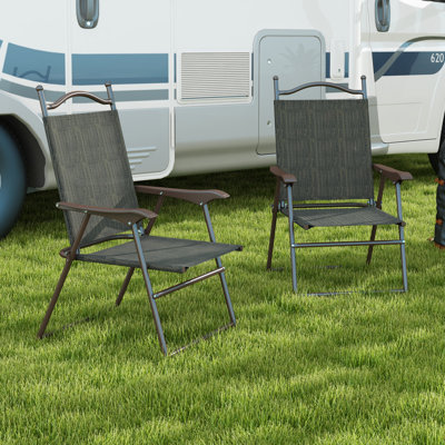Ambrogina Folding Garden Chair with Armrest
