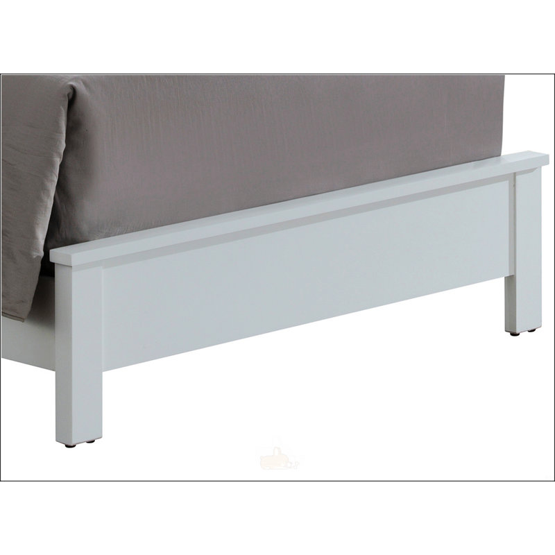 Contemporary Twin Bed, Twin, White