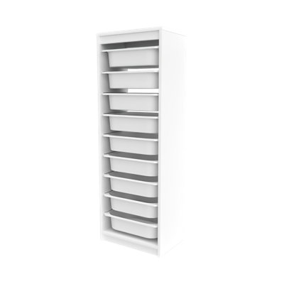 Trofast Monada 9n Plastic Drawer Storage Cabinet Dresser Closet Organizer- Toys Organizer - White