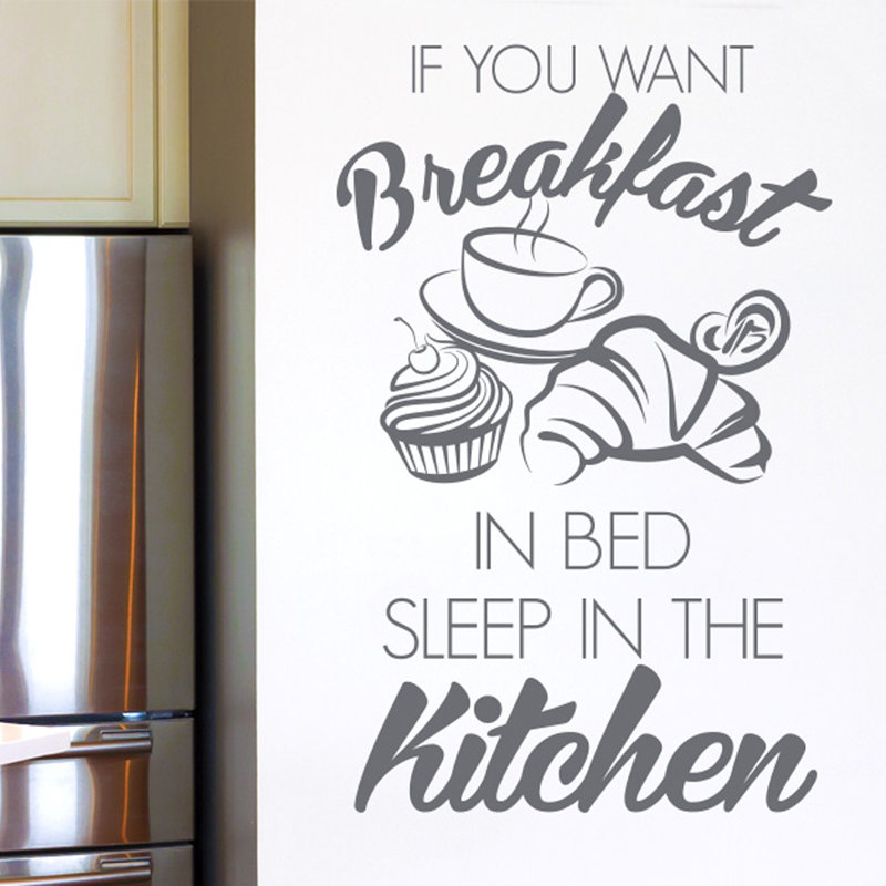 Food & Beverage Non-Wall Damaging Wall Decal, Grey