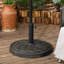 Binette 18kg Resin Garden Parasol Base Round for Φ38mm-Φ48mm Poles Bronze