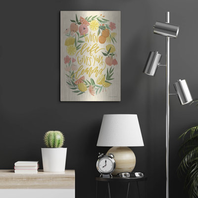 Luxe Metal Art 'When Life Gives You Lemons' By Rac " When Life Gives You Lemons " by Rachel Nieman