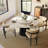 CR039AEH-WFUS1 Modern Round Dining Table with Lazy Susan for 4-6, Sintered Stone Tabletop, Solid Pedestal Carbon Steel Base Pre-Assembly-101644226-101644232-101887168