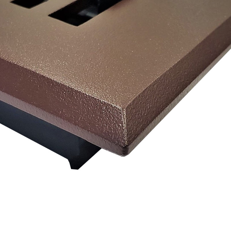 Couvercle de ventilation standard en fonte d'aluminium, Gris, H 4 po x l 10 po x P 12 po