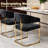 Modern Metal Frame Upholstered Armchair Dining chair-962438054