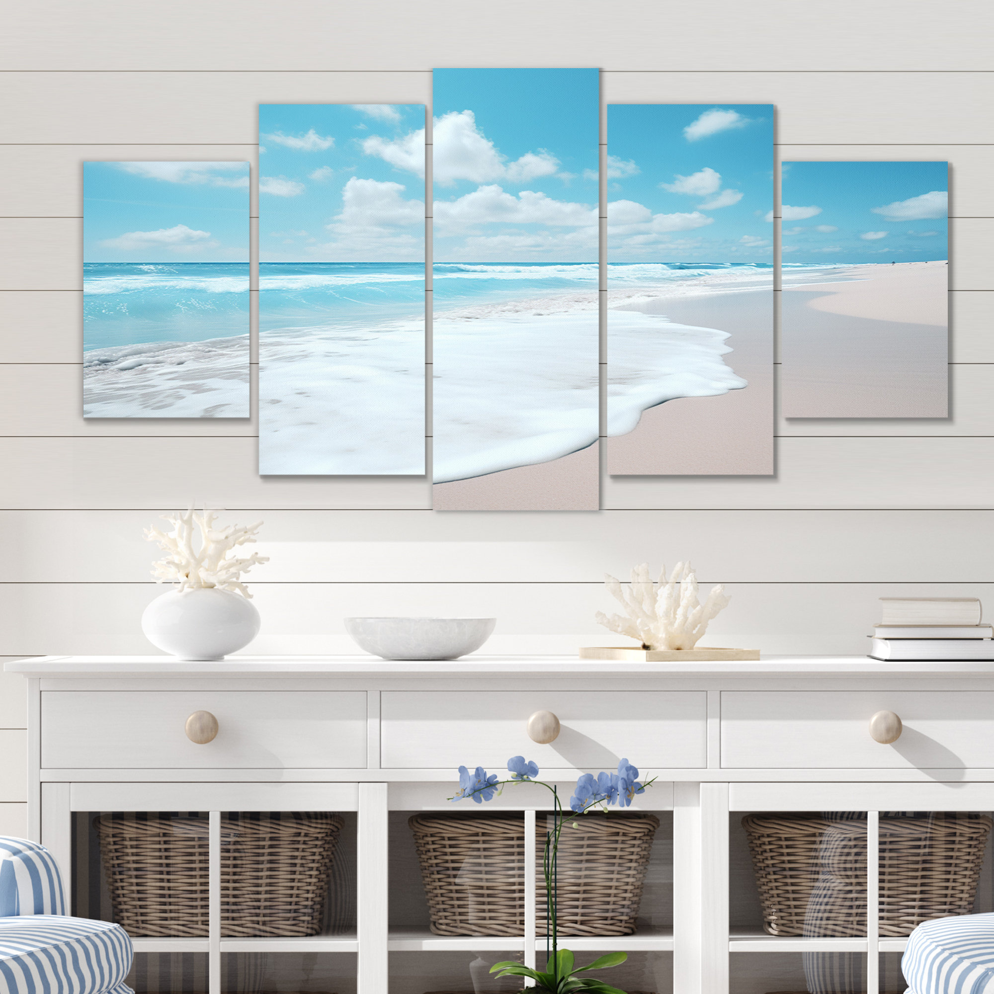 Design Art Beach Minimalism Landscape I Nautical & Beach Metal Wall