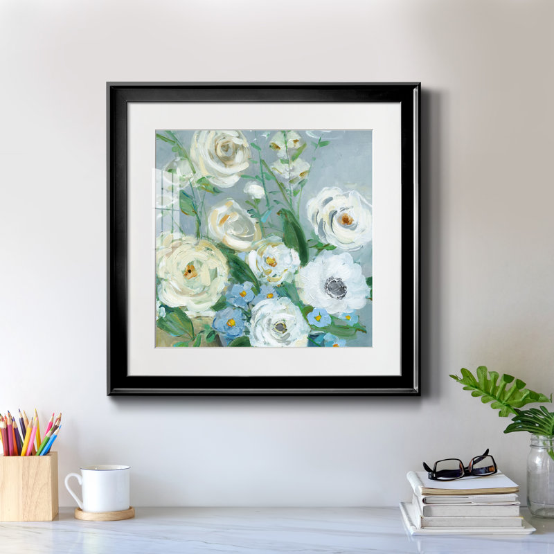 Painterly Garden II - Cadre photo, reproduction d'art sur papier, H 30,5 po x l 30,5 po x P 1,5 po, Cadre noir