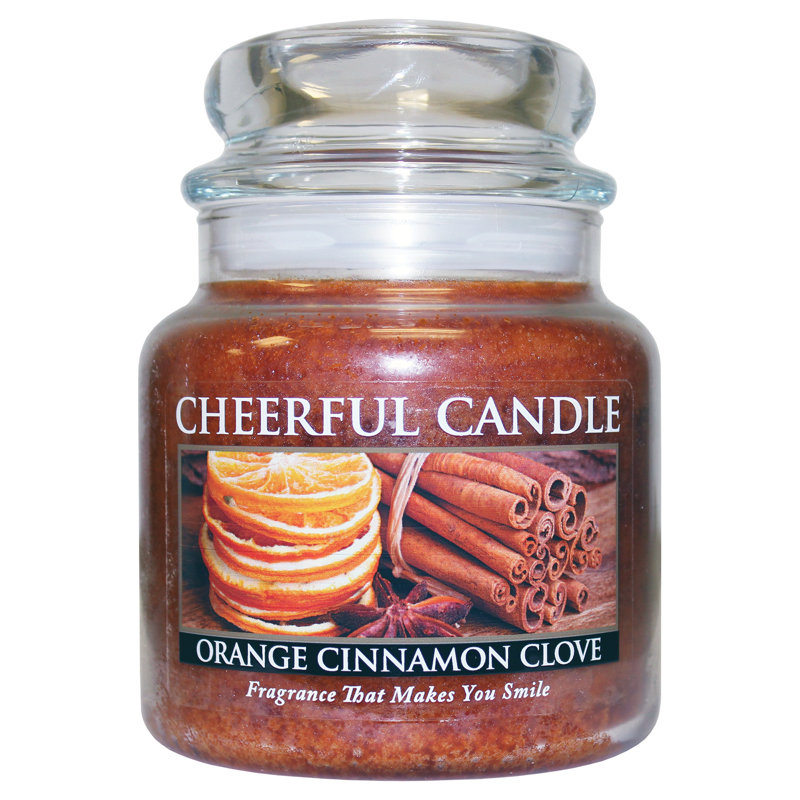Bougie orange parfumée cannelle parfumée clou de girofle