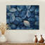 Indigo feuilles feuillage collage II - feuilles de bois décoration murale - sur bois de pin naturel-1112516131