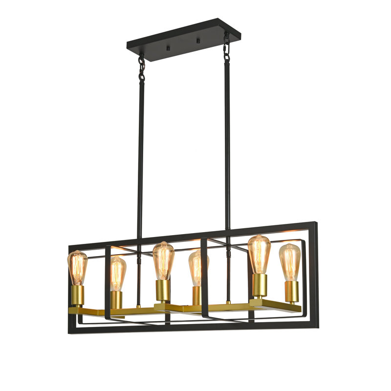 Luminaire suspendu 6 lumières pour îlot de cuisine