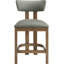 Tabouret de comptoir rembourré en cuir Phalan-428842823-428842838