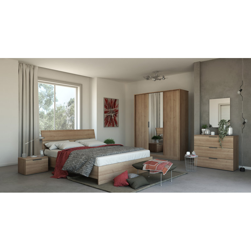 Paravia 3 Door Manufactured Wood Wardrobe