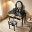Coiffeuse avec miroir, tiroirs