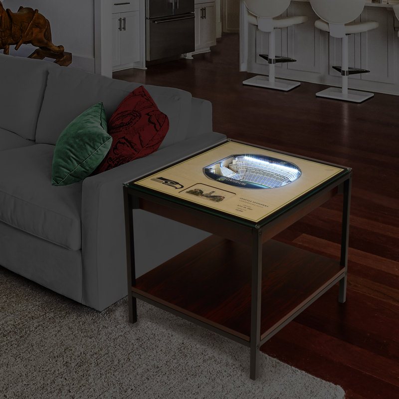 Husik NFL 25-Layer StadiumViews Lighted End Table, Seattle Seahawks