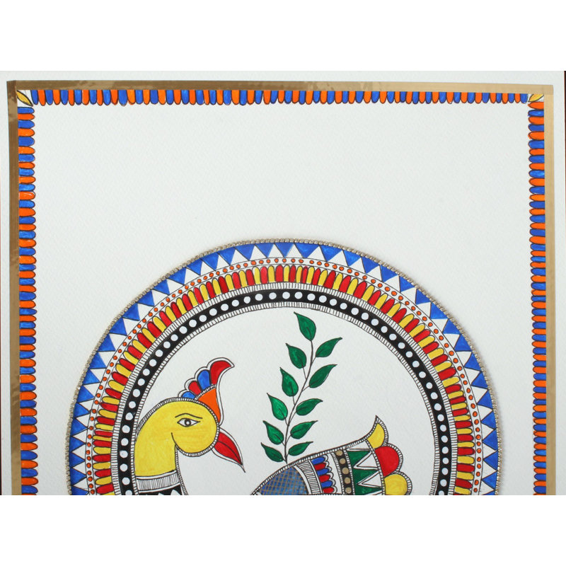 Madhubani paon | Magnifique peinture Madhubani | Papier 300 g / m² | Par Ritu