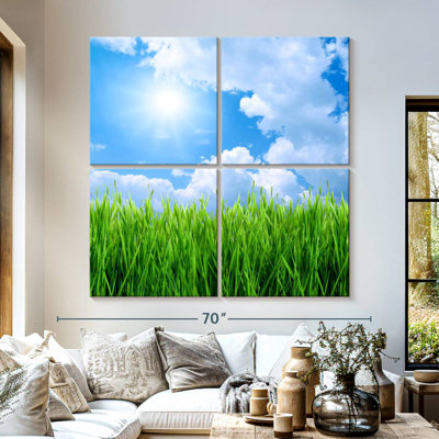 Harnek Grass Field Under Blue Sky