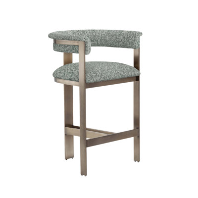 Darcy Upholstered Stool with Metal Frame