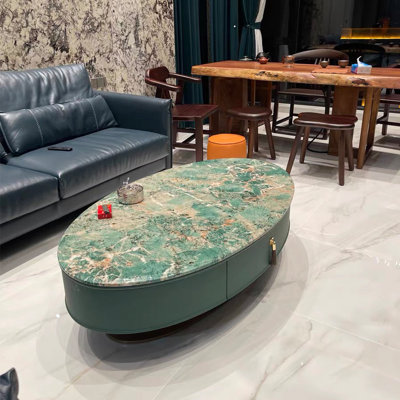 Marble top TV cabinet coffee table