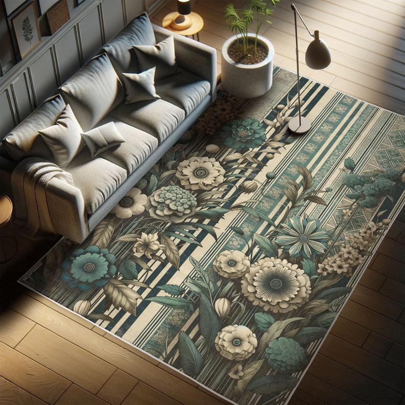 Machine Printed 152cm X 76cm Area Rug