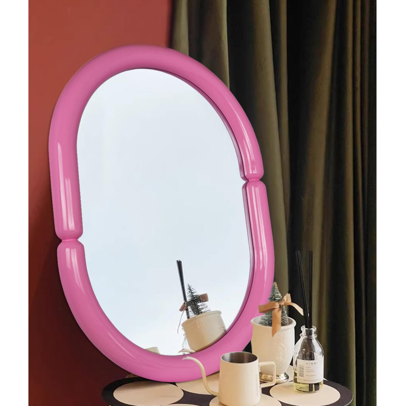Pietri Solid Wood Oval Wall Mirror