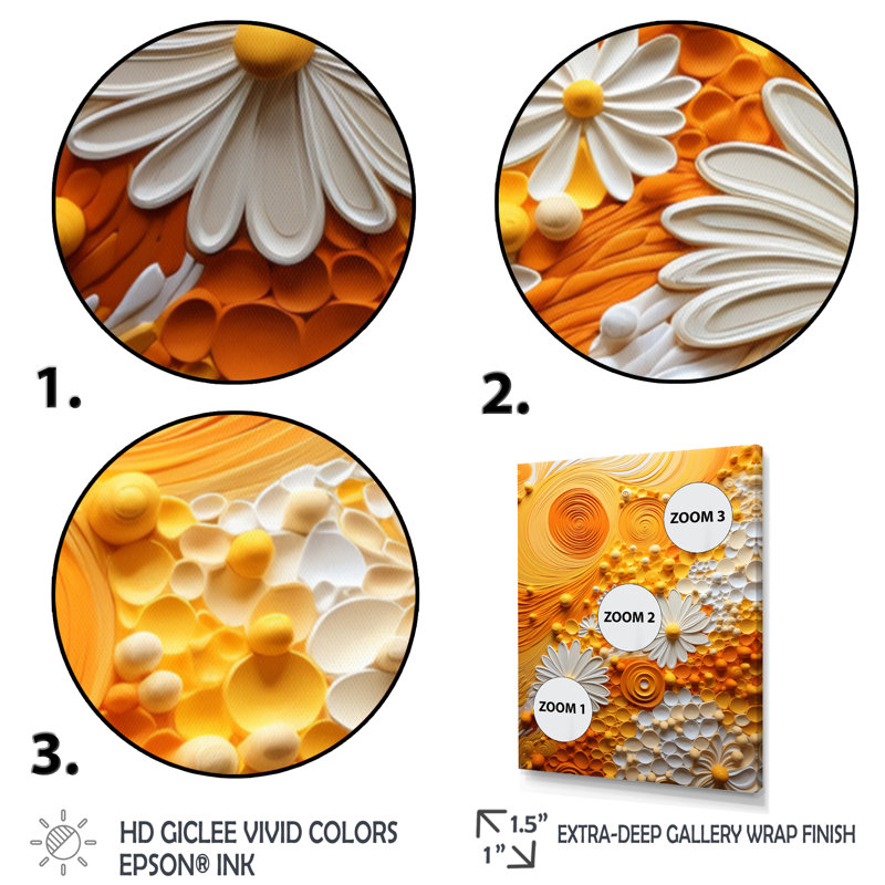 «Color Field Abstract Safran I - Abstract Botanicals», reproduction d'art sur toile, H 44 po x l 34 po x P 1,5 po