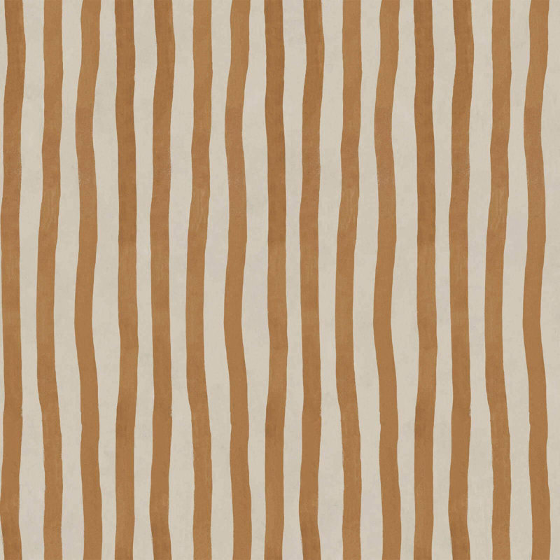 ARTIST'S STRIPE Wallpaper - Amber 9'10" - full height wallpaper