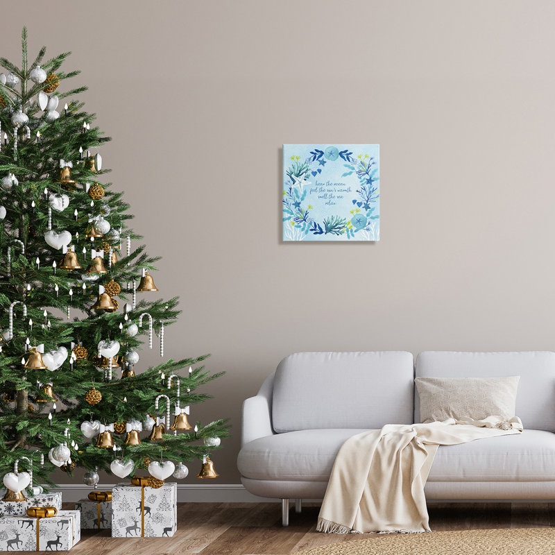«Relaxing Beach», citation de plage, art botanique noir, art texturé par Sharon Lee, Toile tendue