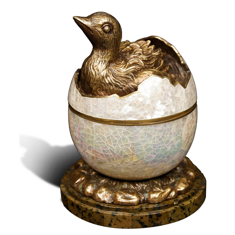 Boîte à œufs en autruche