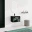 Meuble-lavabo mural 24 po. Armoire noire en contreplaqué avec porte à fermeture en douceur. Lavabo en céramique pour salle de bain moderne 24 po. Silencieusement