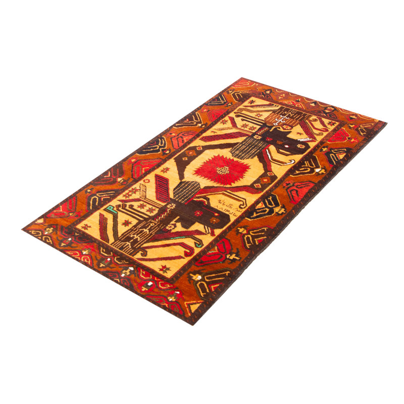 Teimani Light Brown Rug 3'4" x 6'3"