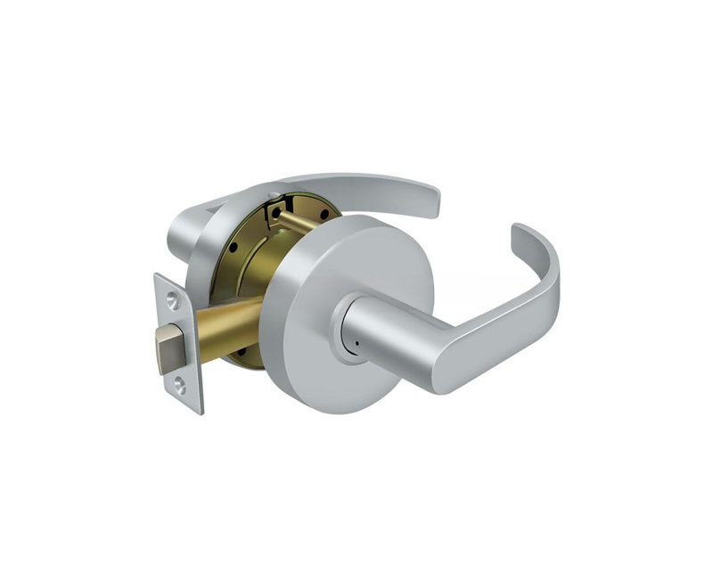 Deltana CL601EVC-26D Comm. Passage standard GR2, courbé avec cylindre en chrome brossé, Chrome brossé