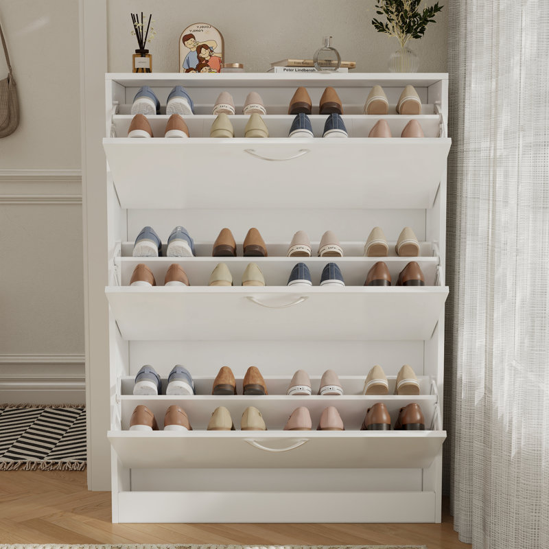 15 paires de rangement pour chaussures empilables, Blanc