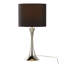Lampe de table contemporaine 24 "en nickel poli avec abat-jour en soie noire de Grandview Gallery - ensemble de 2