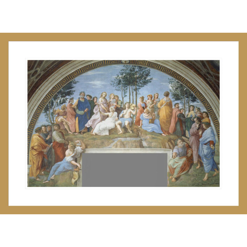 Parnassus par Raphael - estampe numérique encadrée, H 21,65 po x l 29,5 po