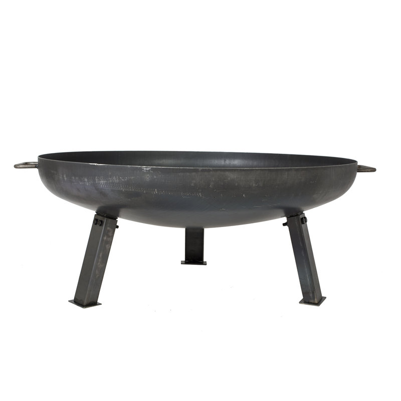 La Hacienda Pittsburgh Industrial Heavy Duty Steel Firepit, 33cm H x 85cm W x 85cm D