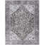 Tapis oriental ivoire / olive en coton / polyester lavable à la machine-89957776