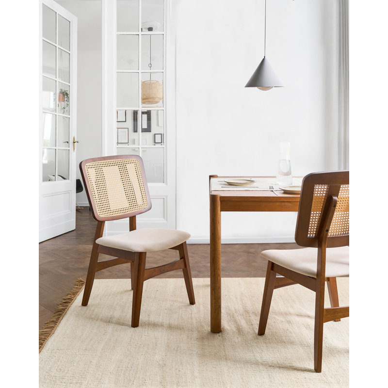 46cm H Fabric Upholstered Side Chair, Brown
