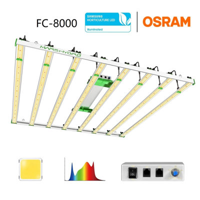 LED Full Spectrum Bar Grow Light Samsung LM301B Sunlight for Indoor Plants Flower -  Mars Hydro, FC-8000