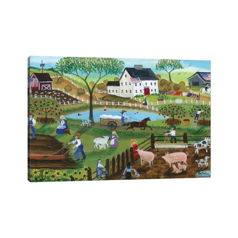 Old Tyme Americana Country Farmyard, H 12 po x l 18 po x 1,5 po